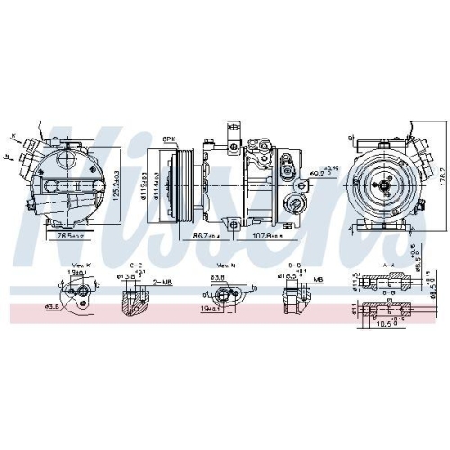 NISSENS Kompressor, Klimaanlage ** FIRST FIT ** 890751