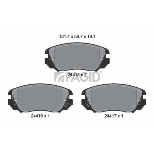 PAGID Bremsbelagsatz, Scheibenbremse T1669N