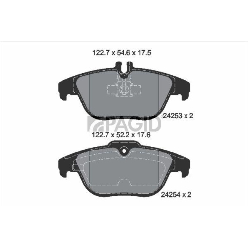 PAGID Bremsbelagsatz, Scheibenbremse T1637N