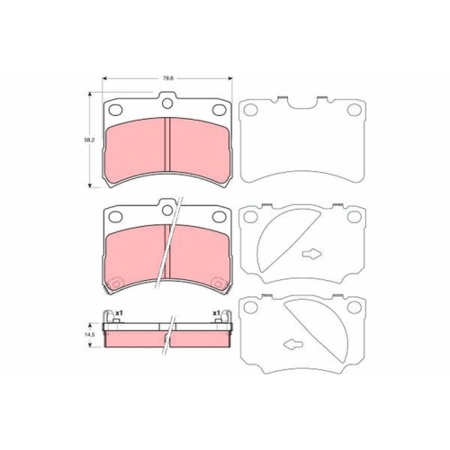 TRW Bremsbelagsatz, Scheibenbremse GDB3219