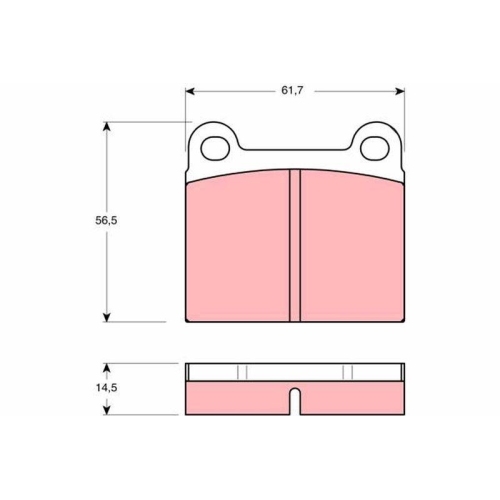TRW Bremsbelagsatz, Scheibenbremse GDB656