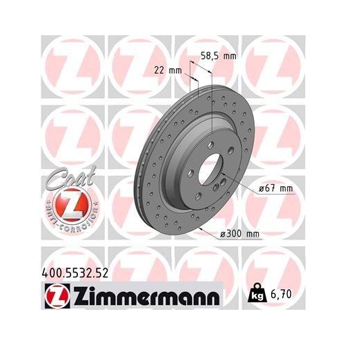 ZIMMERMANN Bremsscheibe SPORT Z 400.5532.52