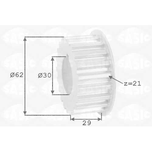 SASIC Zahnrad, Kurbelwelle 1600001