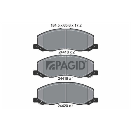 PAGID Bremsbelagsatz, Scheibenbremse T1670N