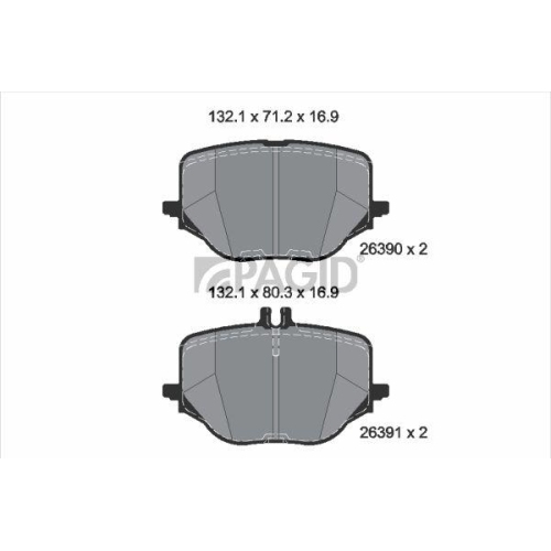 PAGID Bremsbelagsatz, Scheibenbremse T2914N