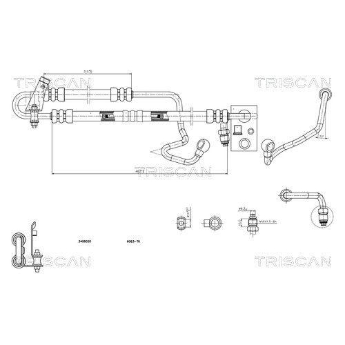 TRISCAN Hydraulikschlauch, Lenkung 8516 11013