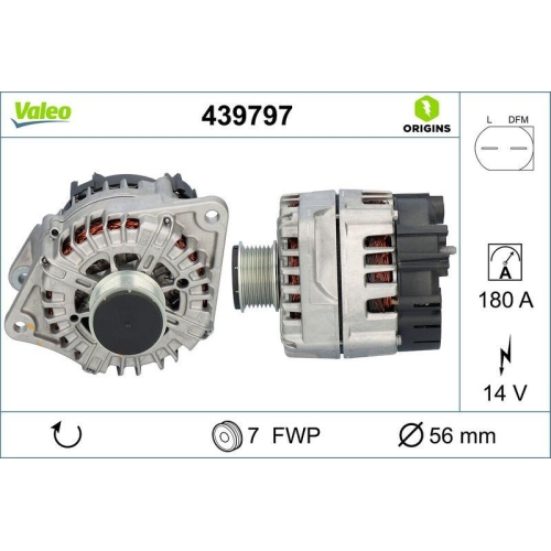 VALEO Generator VALEO ORIGINS - NEW O.E. TECHNOLOGIE 439797