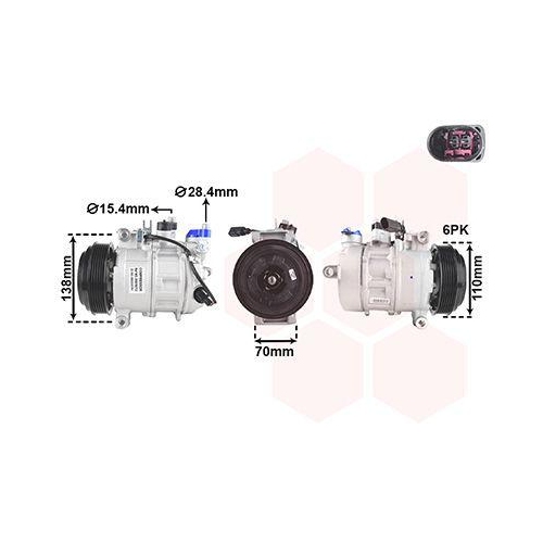VAN WEZEL Kompressor, Klimaanlage 0301K712