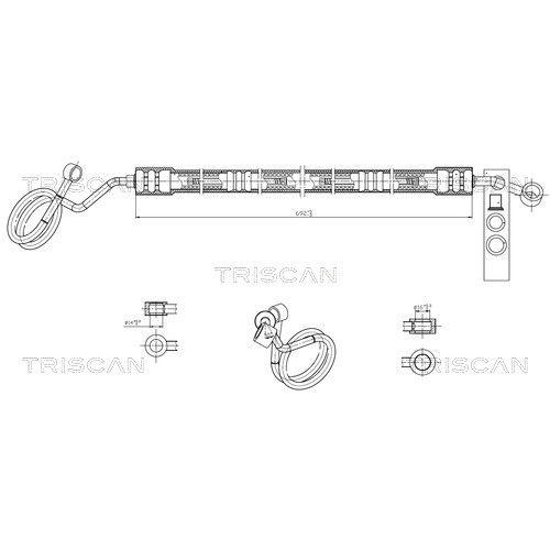 TRISCAN Hydraulikschlauch, Lenkung 8516 29032
