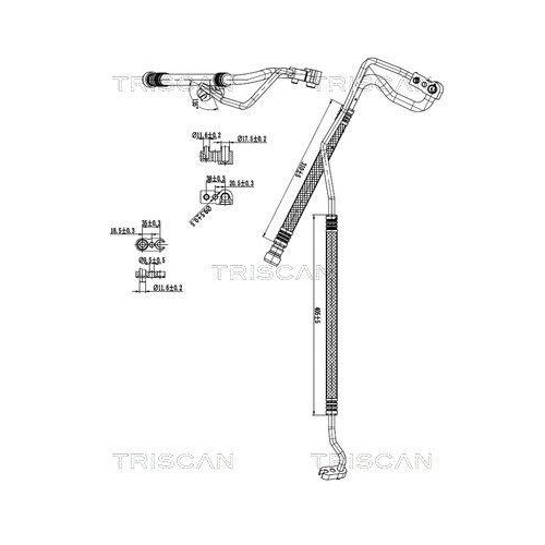 TRISCAN Hochdruck-/Niederdruckleitung, Klimaanlage 9010 15021