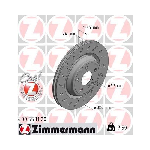 ZIMMERMANN Bremsscheibe COAT Z 400.5531.20