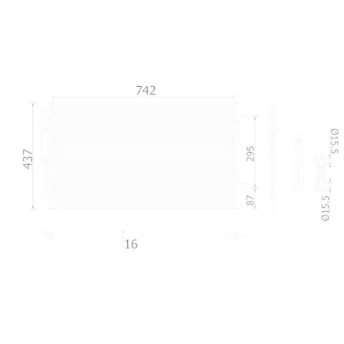 MAHLE Kondensator, Klimaanlage BEHR AC 907 000S