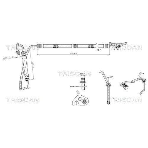 TRISCAN Hydraulikschlauch, Lenkung 8516 16014