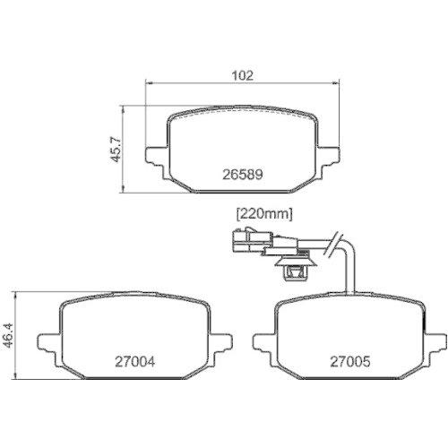 PAGID Bremsbelagsatz, Scheibenbremse T4607N