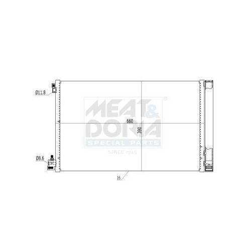 MEAT & DORIA Kondensator, Klimaanlage 991057