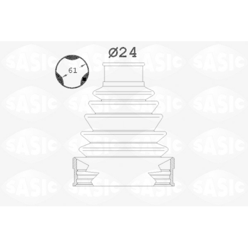 SASIC Faltenbalgsatz, Antriebswelle 1904018