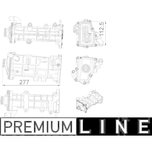 MAHLE K&uuml;hler, Abgasr&uuml;ckf&uuml;hrung BEHR *** PREMIUM LINE *** CE 23 000P