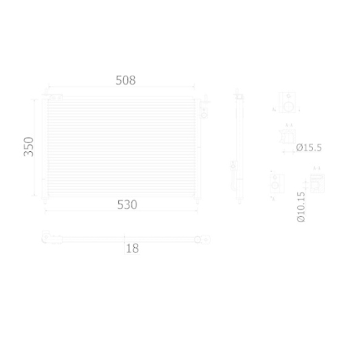 MAHLE Kondensator, Klimaanlage BEHR AC 910 000S