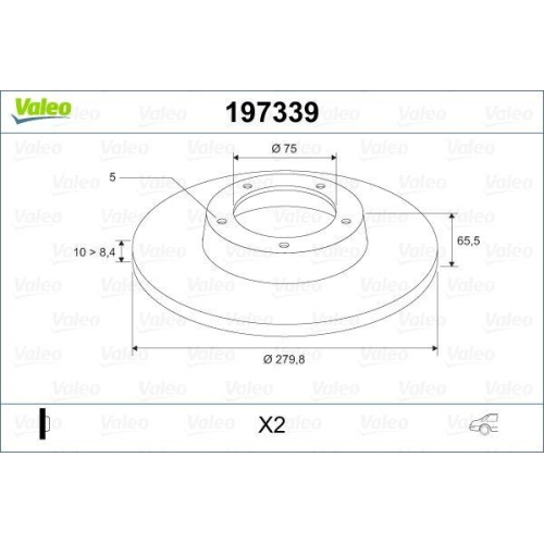 VALEO Bremsscheibe 197339