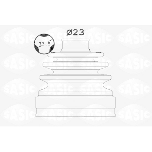 SASIC Faltenbalgsatz, Antriebswelle 1906129