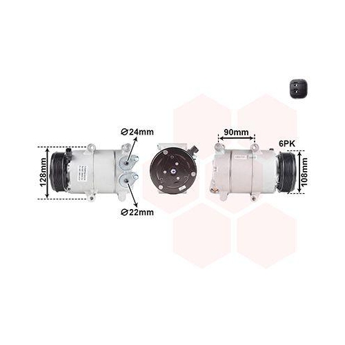 VAN WEZEL Kompressor, Klimaanlage 5900K184