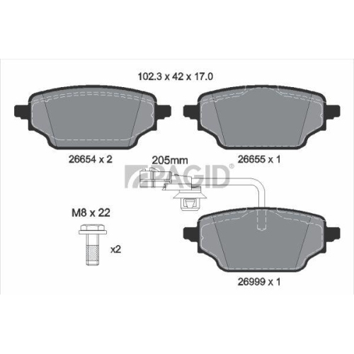 PAGID Bremsbelagsatz, Scheibenbremse T4599N