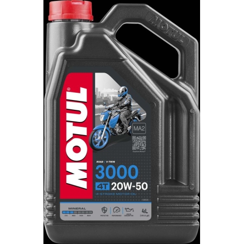 Motor&ouml;l 3000 4T 20W-50 4 Liter 4-Takt Harley Davidson mineralisch MOTUL 107319