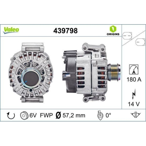 VALEO Generator VALEO ORIGINS - NEW O.E. TECHNOLOGIE 439798