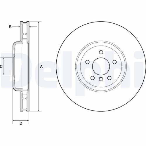 DELPHI Bremsscheibe BG9161C