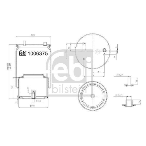 FEBI BILSTEIN Federbalg, Luftfederung febi Plus 1006375