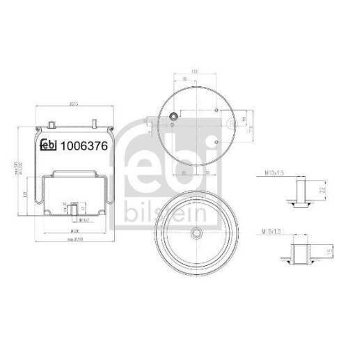 FEBI BILSTEIN Federbalg, Luftfederung febi Plus 1006376