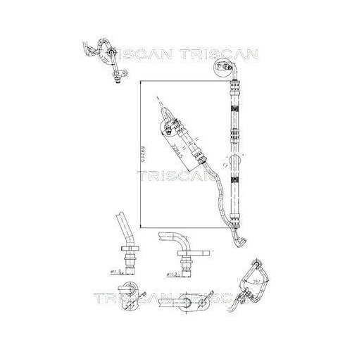 TRISCAN Hydraulikschlauch, Lenkung 8516 23001