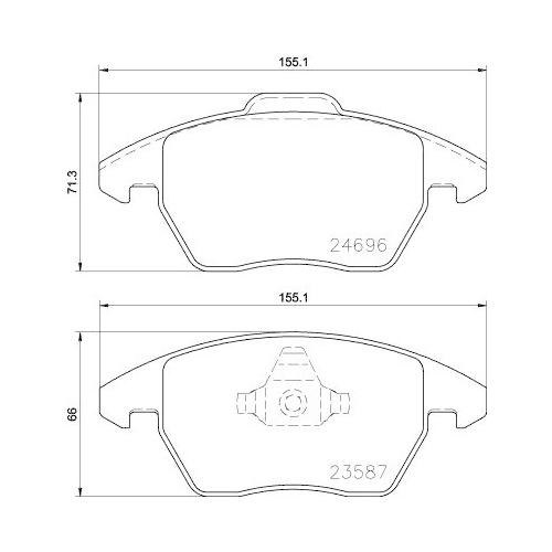 DON Bremsbelagsatz, Scheibenbremse PCP1565