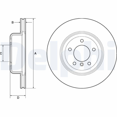 DELPHI Bremsscheibe BG9162C