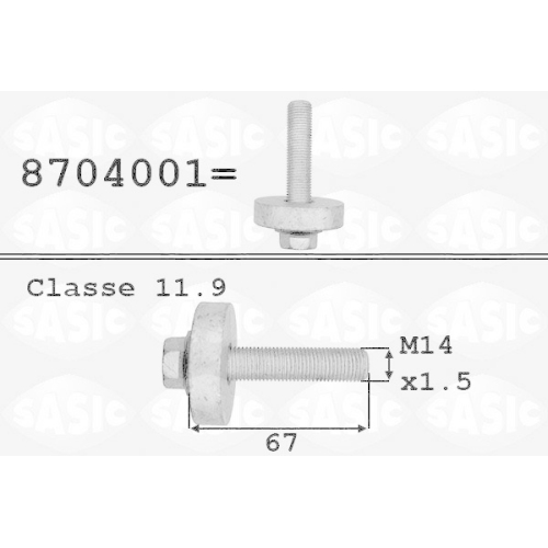 SASIC Riemenscheibenschraube 8704001