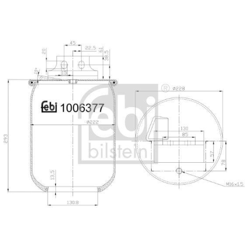FEBI BILSTEIN Federbalg, Luftfederung febi Plus 1006377