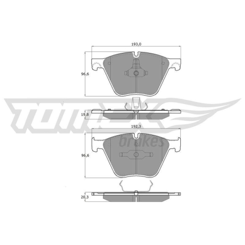 TOMEX Brakes Bremsbelagsatz, Scheibenbremse TX 19-45