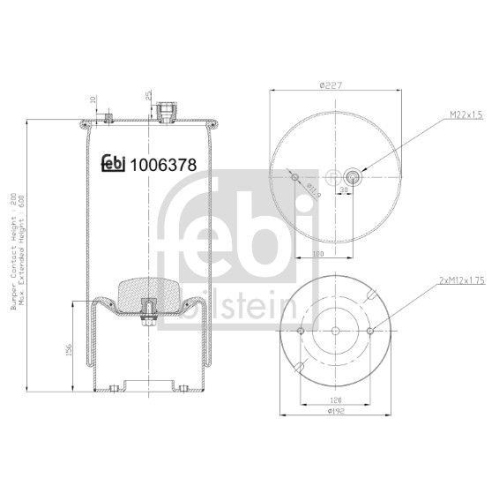 FEBI BILSTEIN Federbalg, Luftfederung febi Plus 1006378