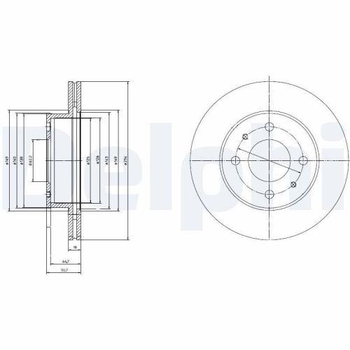 DELPHI Bremsscheibe BG3946