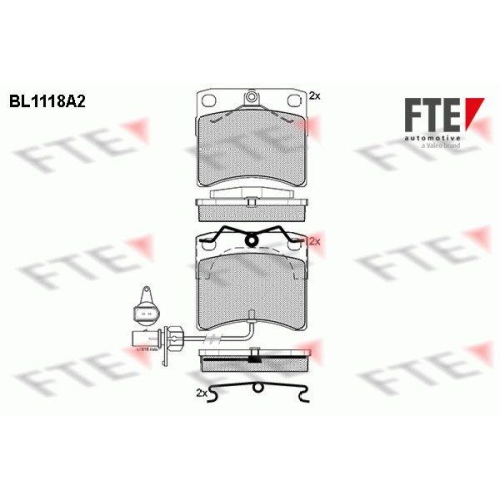 FTE Bremsbelagsatz, Scheibenbremse