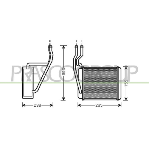 PRASCO W&auml;rmetauscher, Innenraumheizung PrascoSelection FD340H001