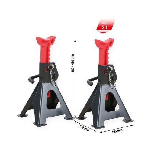 performance Stahl-Unterstellbock mit Schnellverstellung 2000 kg paarweise