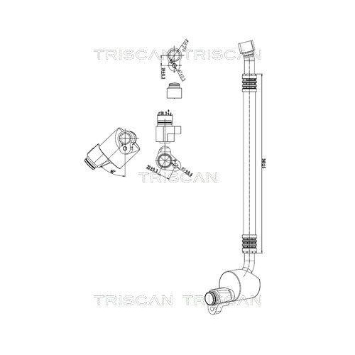 TRISCAN Hochdruck-/Niederdruckleitung, Klimaanlage 9010 29116