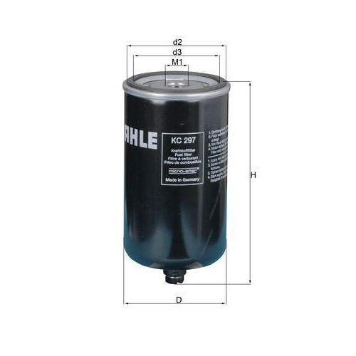 MAHLE Kraftstofffilter KC 297