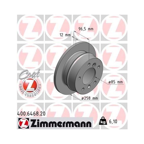 ZIMMERMANN Bremsscheibe COAT Z 400.6468.20