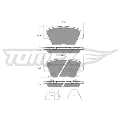 TOMEX Brakes Bremsbelagsatz, Scheibenbremse TX 19-62