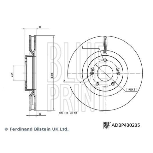 BLUE PRINT Bremsscheibe ADBP430235