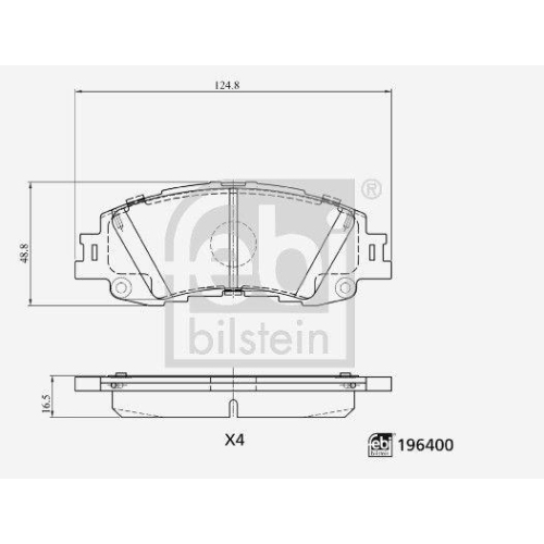 FEBI BILSTEIN Bremsbelagsatz, Scheibenbremse 196400