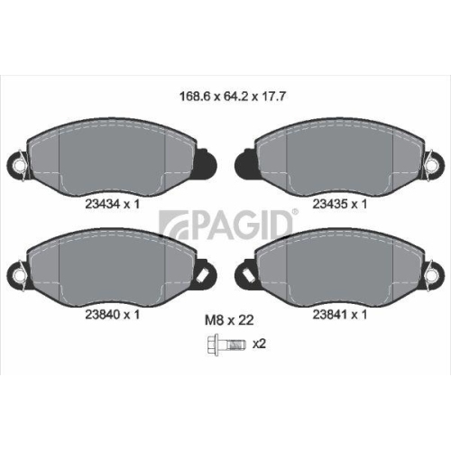 PAGID Bremsbelagsatz, Scheibenbremse T9107N