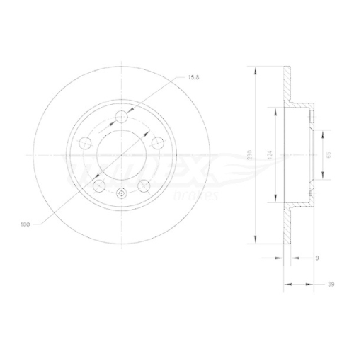 TOMEX Brakes Bremsscheibe TX 70-01